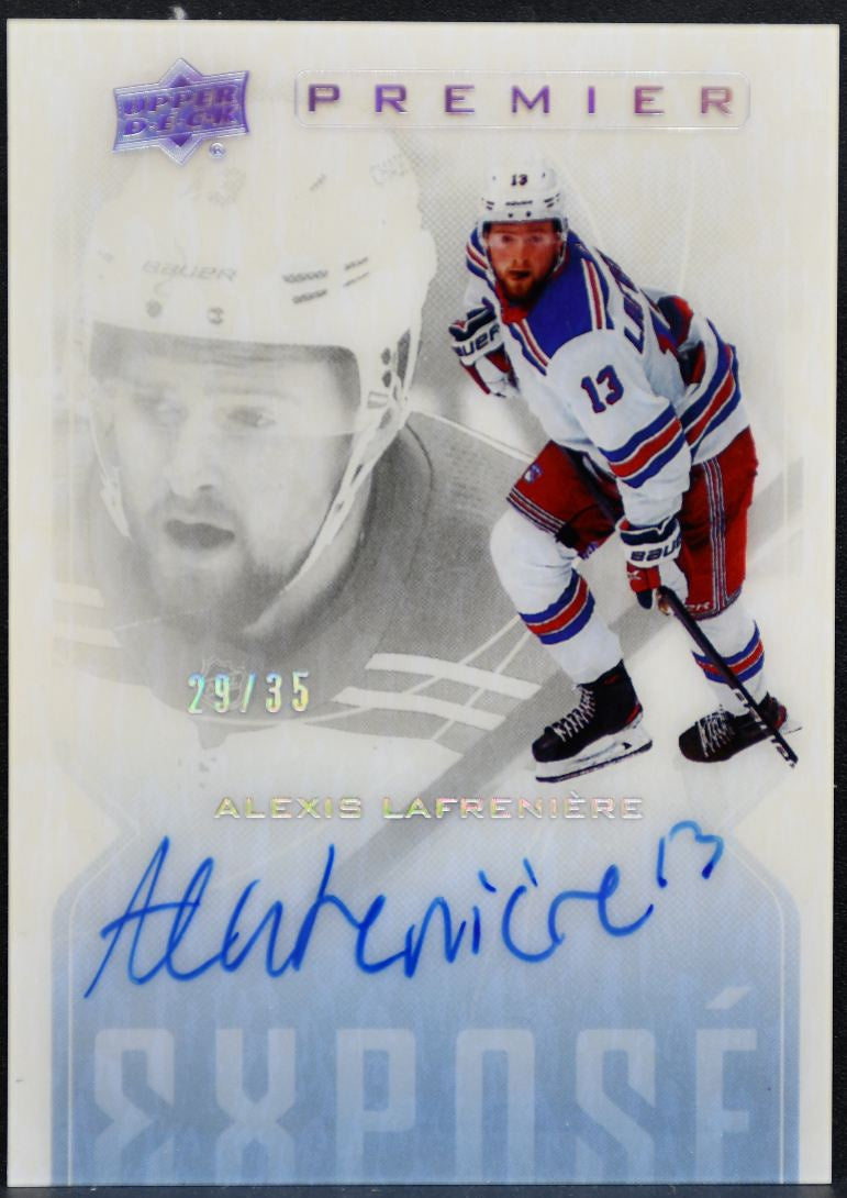 2020-21 UD Premier Rookie Expose Auto Lafreniere Rangers Auto /35 5509
