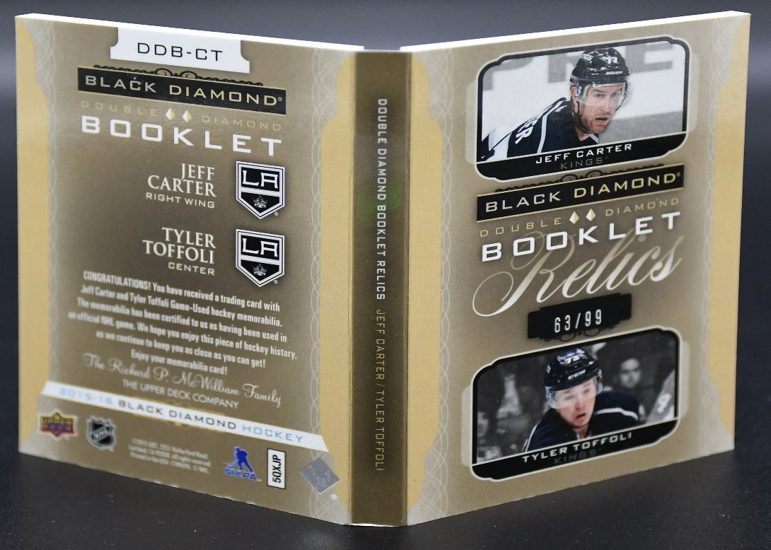 2014-15 UD Black Diamond Booklet Carter / Toffoli Los Angeles Kings /99 Jersey
