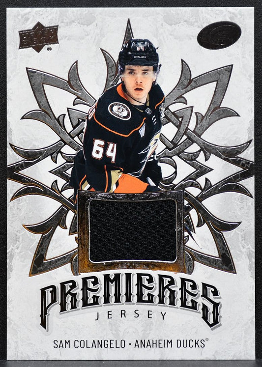2024-25 Upper Deck Ice Premieres Jersey Sam Colangelo Ducks RC Jersey 7903