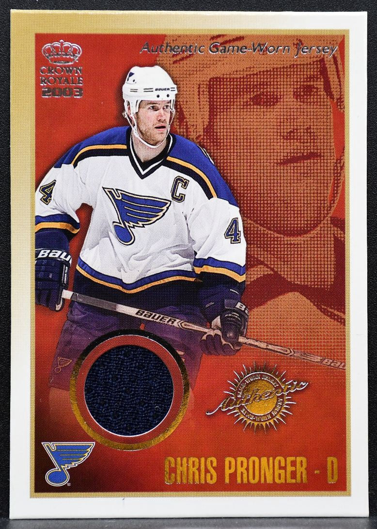 2003-04 Pacific Crown Royale Jersey Chris Pronger 18 Blues 352/763 Jersey 7813