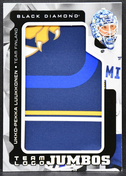 25-26 UD Black Diamond Team Logo 4 Nations Face Off Luukkonen Finland Patch 6850