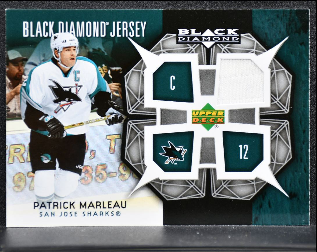 2007-08 Upper Deck Black Diamond Jerseys Patrick Marleau Sharks Jersey 0580