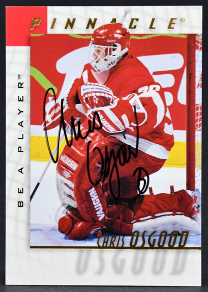Carte autographiée Pinnacle Be A Player 1997-98 Chris Osgood n° 25