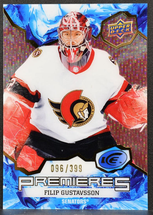 2021-22 Upper Deck Ice Premieres Red Filip Gustavsson 205 RC 096/399 1395