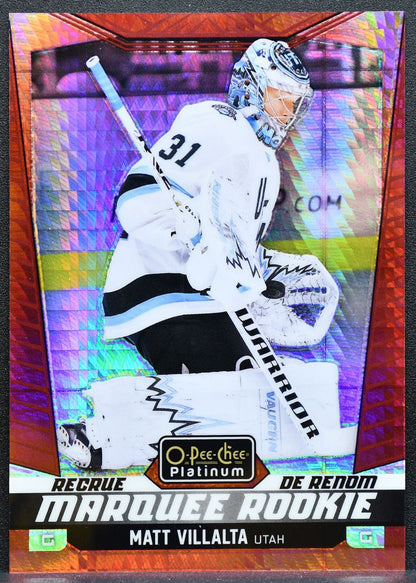 2024-25 OPC Platinum Marquee Rookie Red Prism Villalta Utah Hockey Club RC 0597