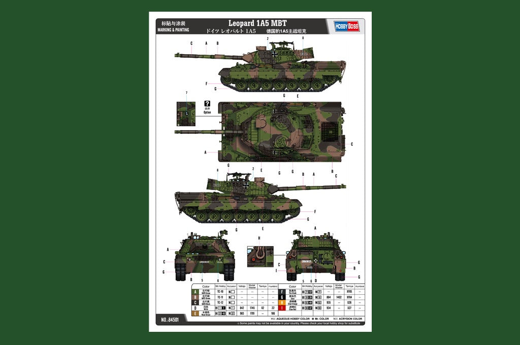 Hobby Boss 1/35 Leopard 1A5 MBT