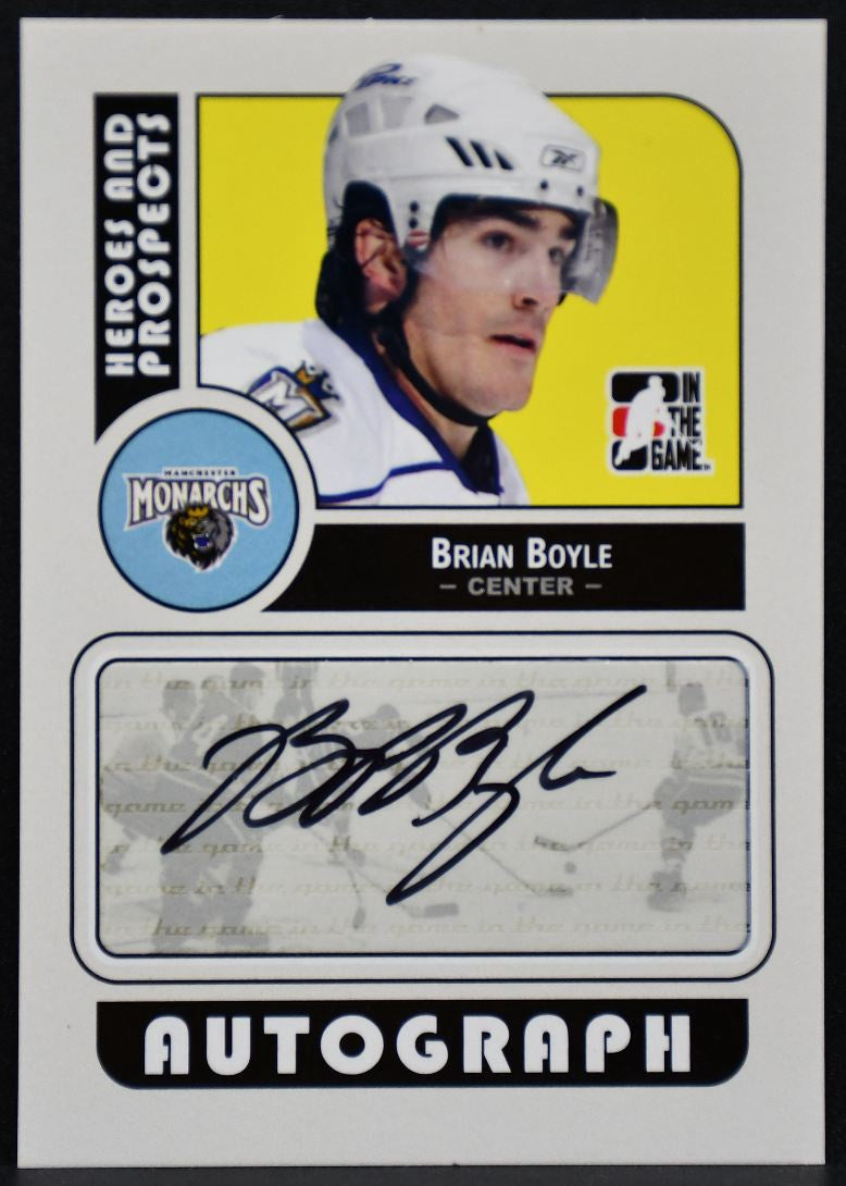 2008-09 In The Game Heroes and Prospects Brian Boyle A-BB Monarchs Auto 7433