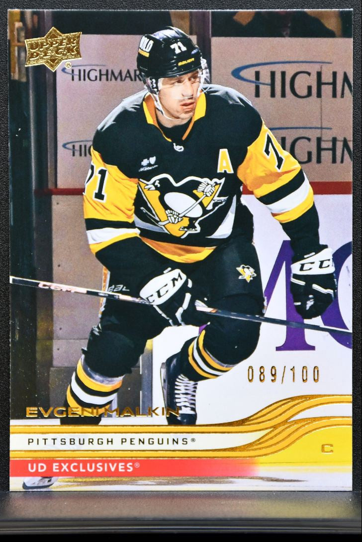 2025-26 Upper Deck Series 1 UD Exclusives Evgeni Malkin Penguins 089/100 0603