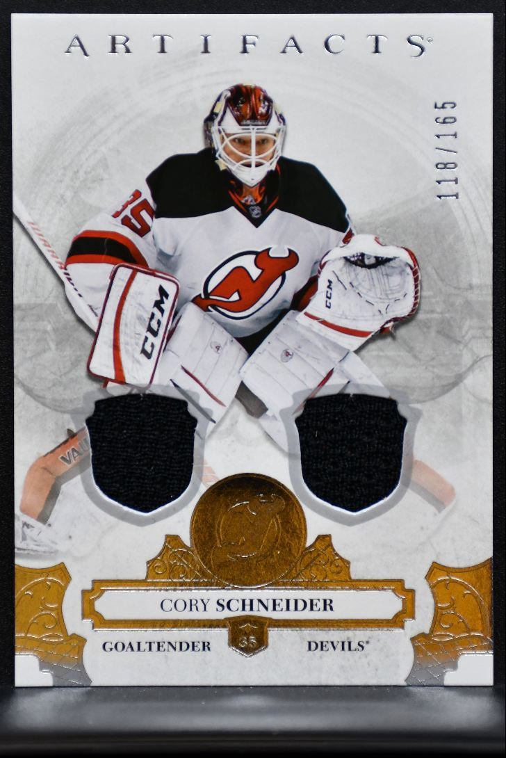 2017-18 UD Artifacts Materials Silver Cory Schneider Devils 118/165 Jersey 5944