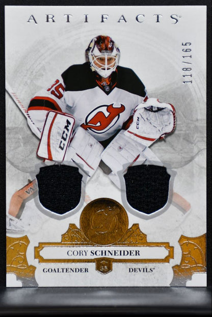 2017-18 UD Artifacts Materials Silver Cory Schneider Devils 118/165 Jersey 5944