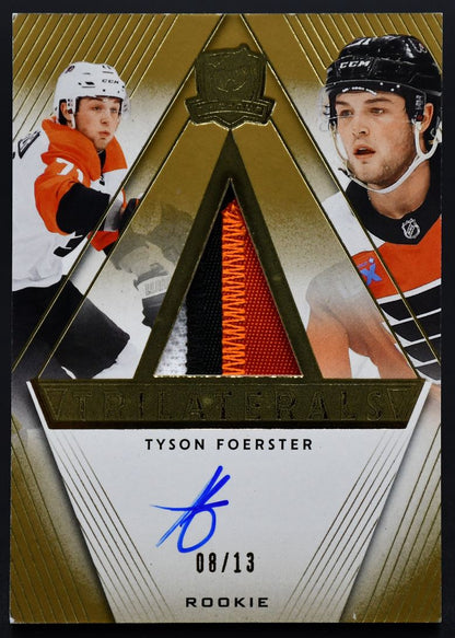 2023-24 UD The Cup Tyson Foerster TL-TF Philadelphia Flyers Auto 08/13 Patch