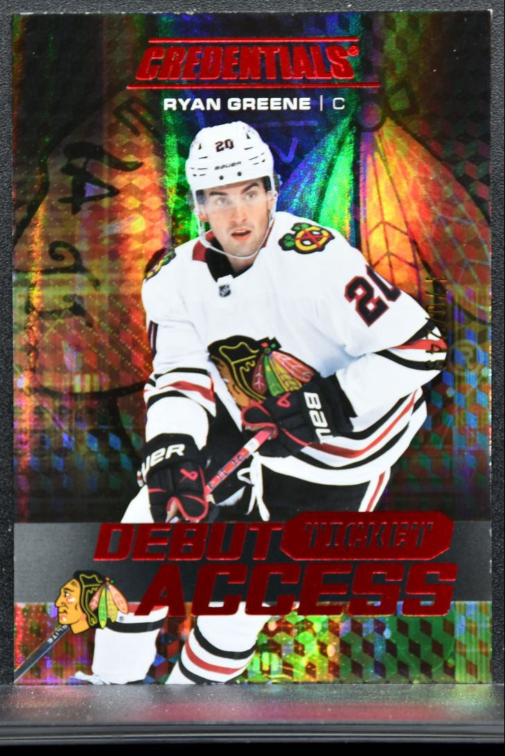 2025-26 UD Credentials Debut Ticket Access Red Ryan Greene RC 170/249 0146