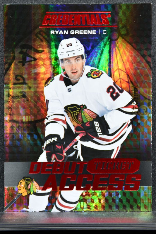 2025-26 UD Credentials Debut Ticket Access Red Ryan Greene RC 170/249 0146