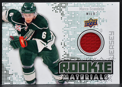 2010-11 UD Series 2 Rookie Materials Marco Scandella RM-MS Wild RC Jersey 5296
