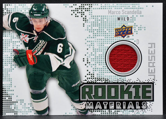 2010-11 UD Series 2 Rookie Materials Marco Scandella RM-MS Wild RC Jersey 5296