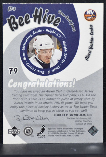 2003-04 Upper Deck Bee Hive Jersey Alexei Yashin New York Islanders Jersey 4213