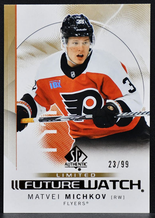 2024-25 SP Authentic Limited Gold Matvei Michkov 185  RC 23/99