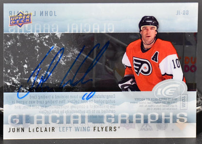 2014-15 UD Ice Glacial Graphs John LeClair GG-JL Auto
