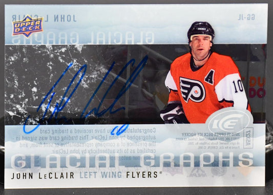 2014-15 UD Ice Glacial Graphs John LeClair GG-JL Auto