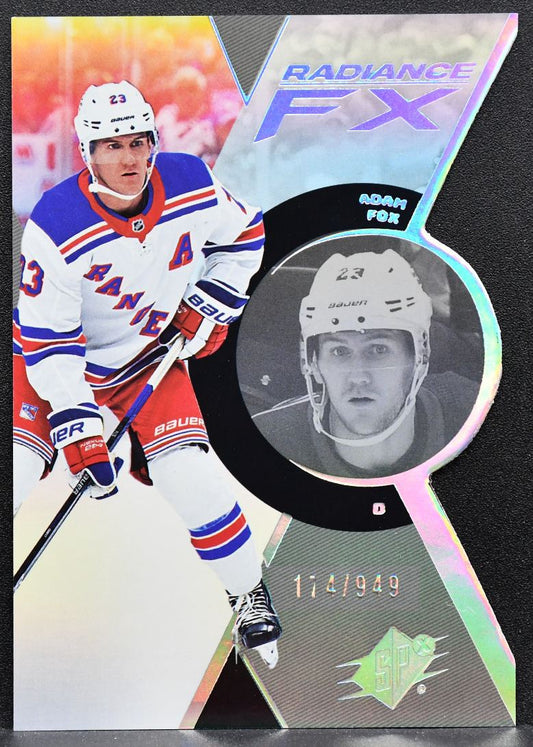 2023-24 SPx Radiance FX Adam Fox RFX-42 New York Rangers 174 /949 7726