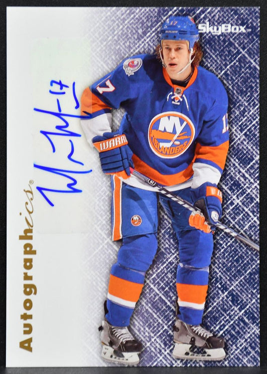 2012-13 Fleer Skybox Autograohics Matt Martin 96-MM New York Islanders Auto 3498