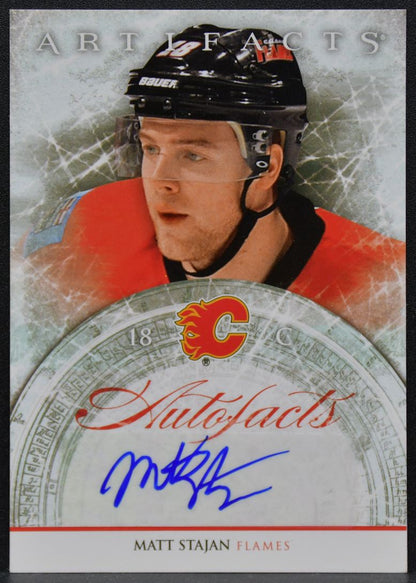 2012-13 Upper Deck Artifacts Autofacts Matt Stajan A-MS Calgary Flames Auto 4495