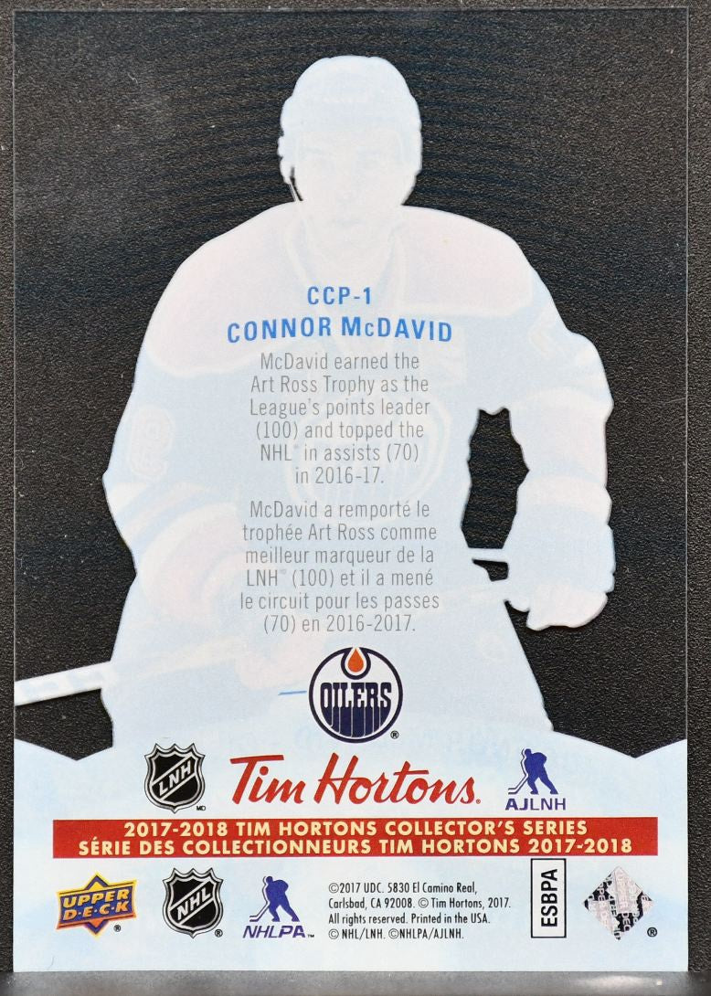 2017-18 UD Tim Hortons Phenoms Clear Cut Connor McDavid CCP-1 Edmonton Oilers 5227