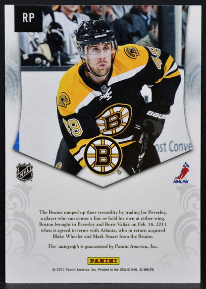 2011-12 Panini Titanium Private Signings Rich Peverley RP Bruins Auto 9345