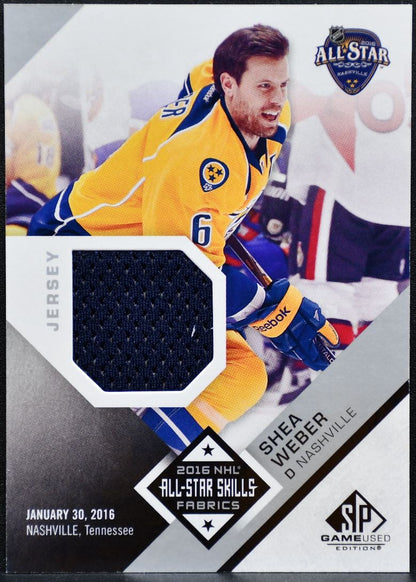 2016-17 SP Game Used 2016 NHL All-Star Skills Fabrics Weber Jersey 9799