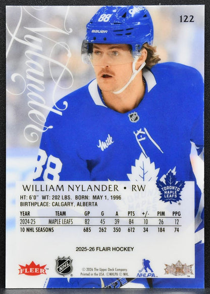 2025-26 Flair William Nylander 122 Toronto Maple Leafs 5077