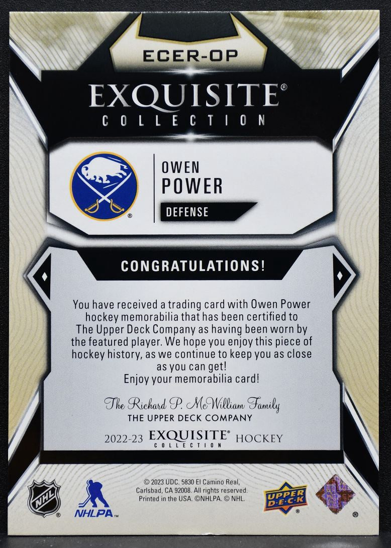 2022-23 UD Black Diamond Exquisite Collection Extra Power RC 131/349 Jersey 4478