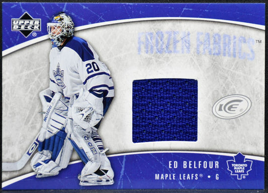 2005-06 Upper Deck Ice Frozen Fabrics Ed Belfour FF-EB Maple Leafs Jersey 1549