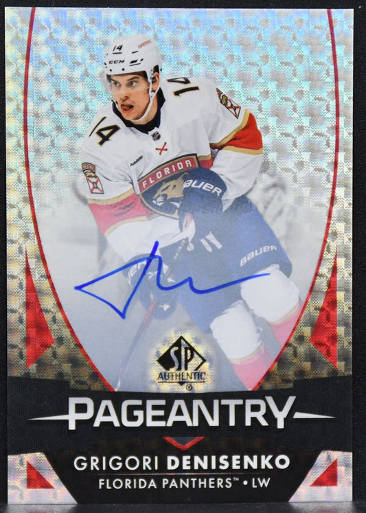 2023-24 SP Authentic Pageantry Auto Grigori Denisenko P-42 Florida Panthers Auto 4726