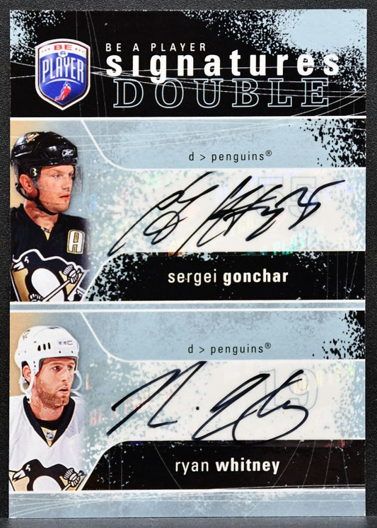 2007-08 UD Be a Player Signatures Double Sergei Gonchar/Ryan Whitney Auto 7224