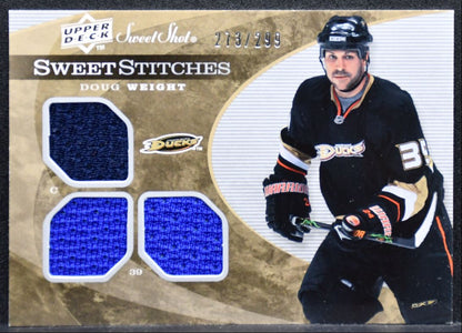 2007-08 UD Sweet Shots Stitches Doug Weight Anaheim Ducks 273/299 Jersey 1038