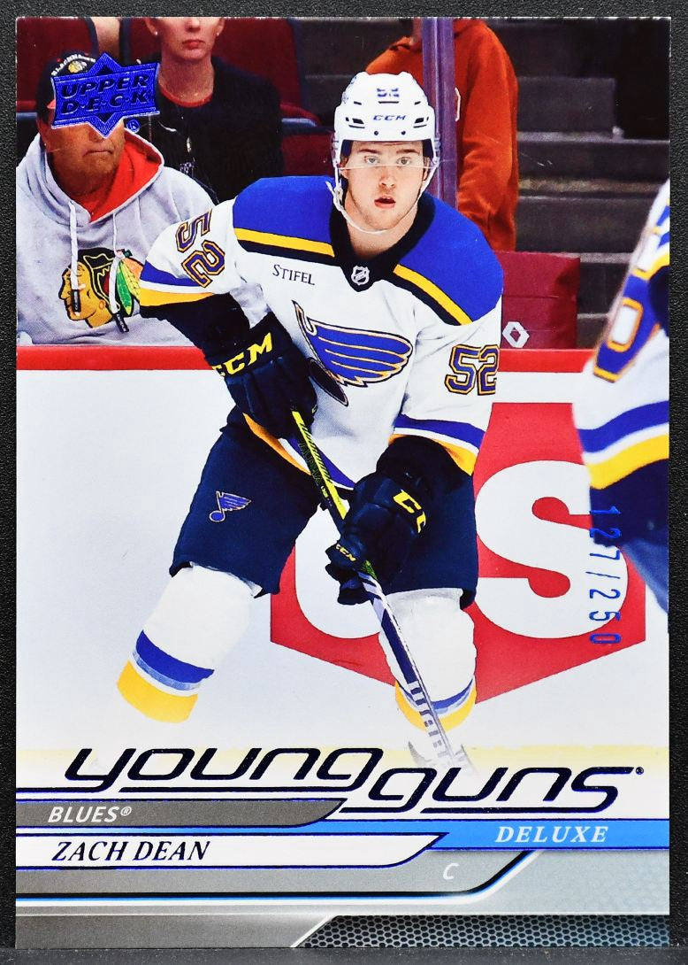 2024-25 UD Series 1 Deluxe Young Guns Zach Dean 213 Blues RC 127/250 5692