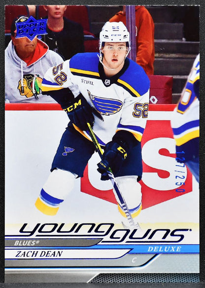 2024-25 UD Series 1 Deluxe Young Guns Zach Dean 213 Blues RC 127/250 5692