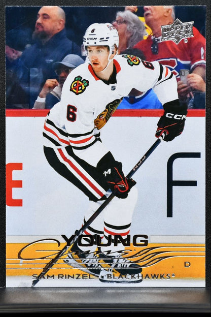 2025-26 Upper Deck Series 1 Young Guns Sam Rinzel 248 Chicago Blackhawks RC 3949