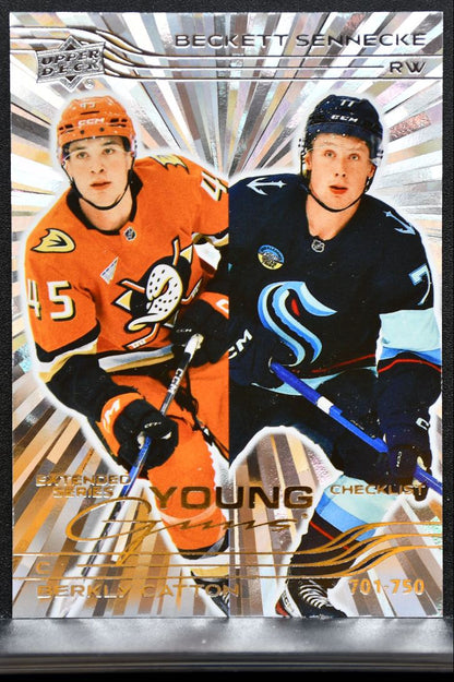 2025-26 UD Young Guns Checklist Outburst Sennecke / Catton RC 2096