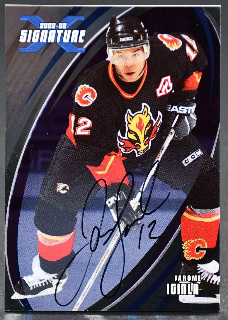 2002-03 In The Game Signature Jarome Iginla 40 Auto
