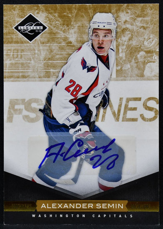 2011-12 Panini Limited Monikers Gold Auto Alexander Semin 121 Auto 4709