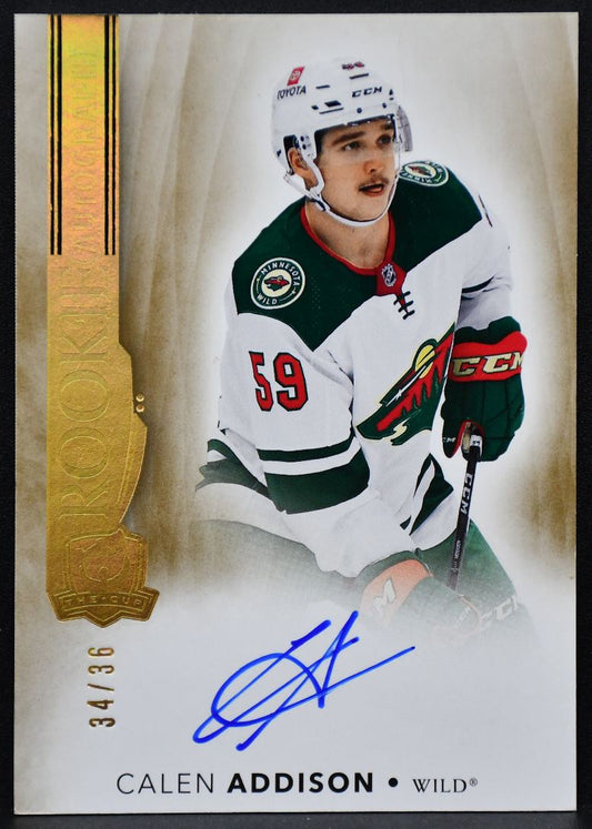 2021-22 UD The Cup Rookie Auto Gold Spectrum Foil Calen Addison RC Auto 0800