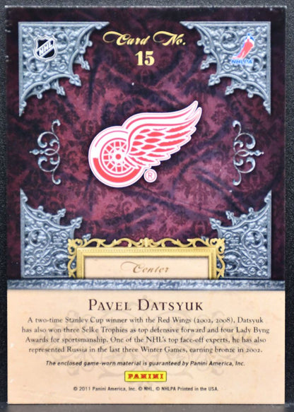 2011-12 Panini Crown Royale Lords of the NHL Pavel Datsyuk Red Wings Jersey 4644