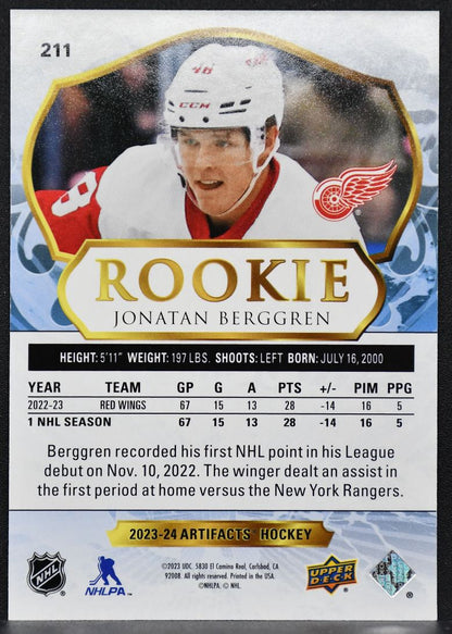 2023-24 UD Artifacts RC - Update Jonatan Berggren 211 Detroit Red Wings RC /999 2791
