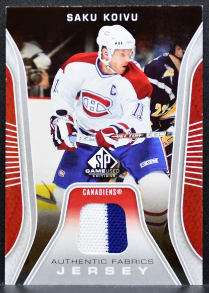 2006-07 SP Game Used Authentic Fabrics Saku Koivu AF-SK Canadiens Jersey 8796
