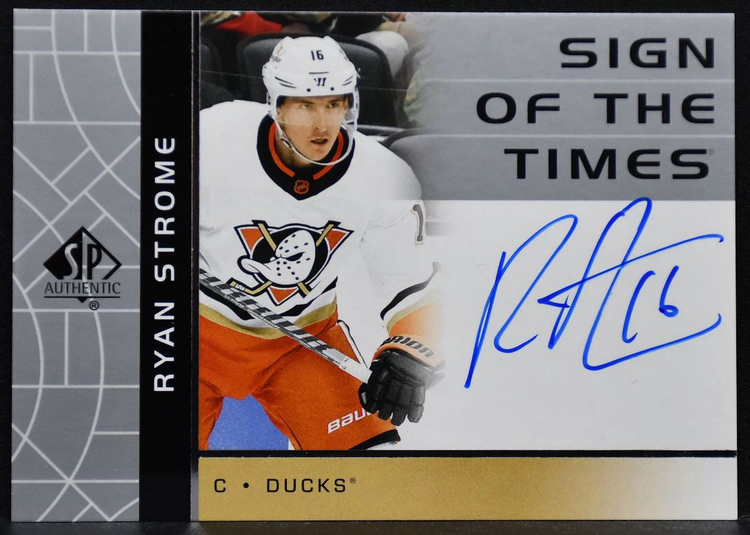 2024-25 SP Authentic Retro Sign of the Times Ryan Strome RROTT-RS Ducks Auto