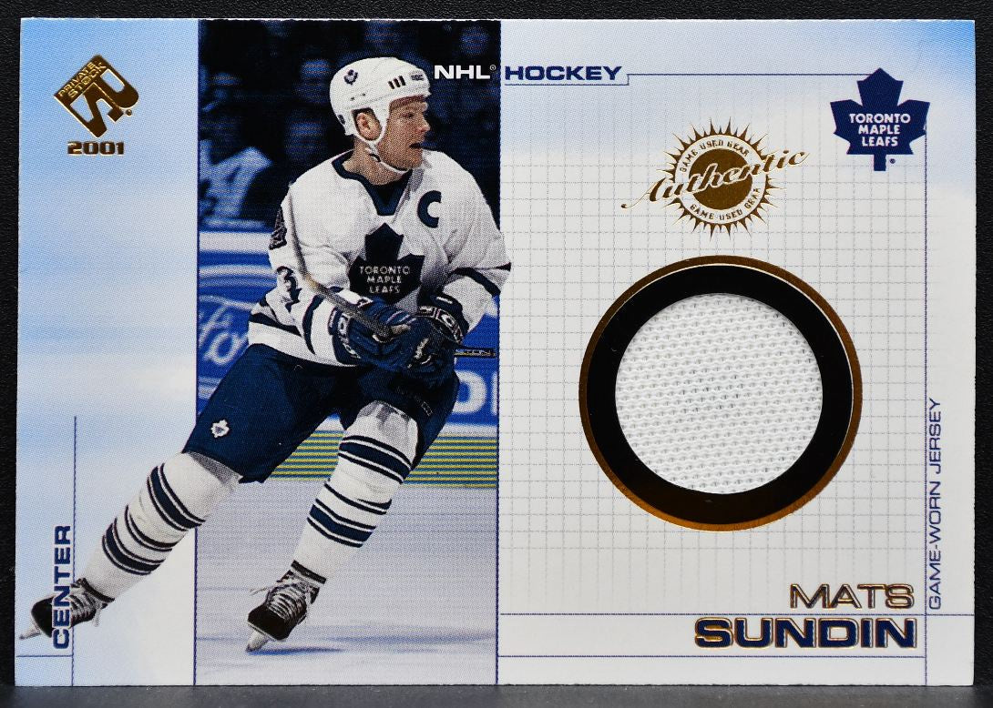 2001-02 Pacific Private Stock Jersey Mats Sundin Toronto Maple Leafs Jersey 8490