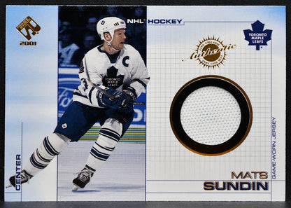 2001-02 Pacific Private Stock Jersey Mats Sundin Toronto Maple Leafs Jersey 8490