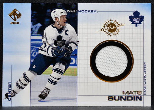 2001-02 Pacific Private Stock Jersey Mats Sundin Toronto Maple Leafs Jersey 8490
