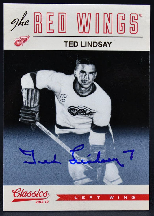 2012-13 Panini Classics Signatures Ted Lindsay 145 Auto